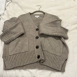 The drop button down sweater